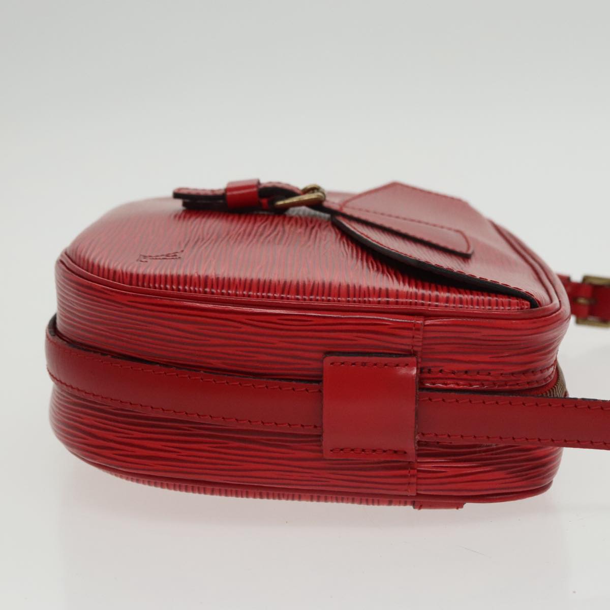 LOUIS VUITTON Epi Jeune Fille MM Shoulder Bag Red M52157 LV Auth 100462