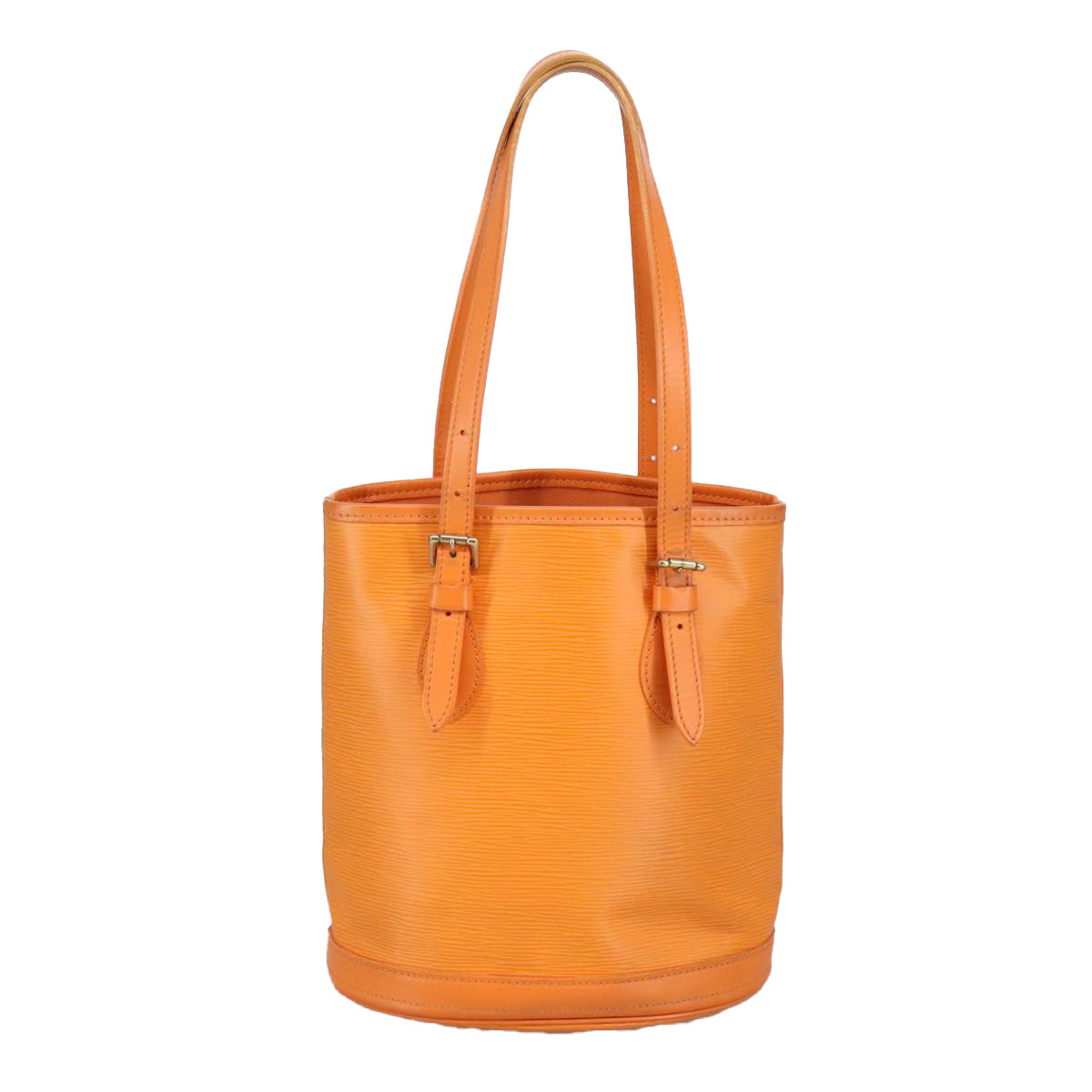 LOUIS VUITTON Epi Bucket PM Shoulder Bag Orange Mandarin M5899H LV Auth 100466