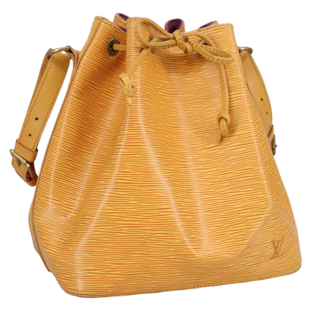 LOUIS VUITTON Epi Petit Noe Shoulder Bag Yellow M44102 LV Auth 100469