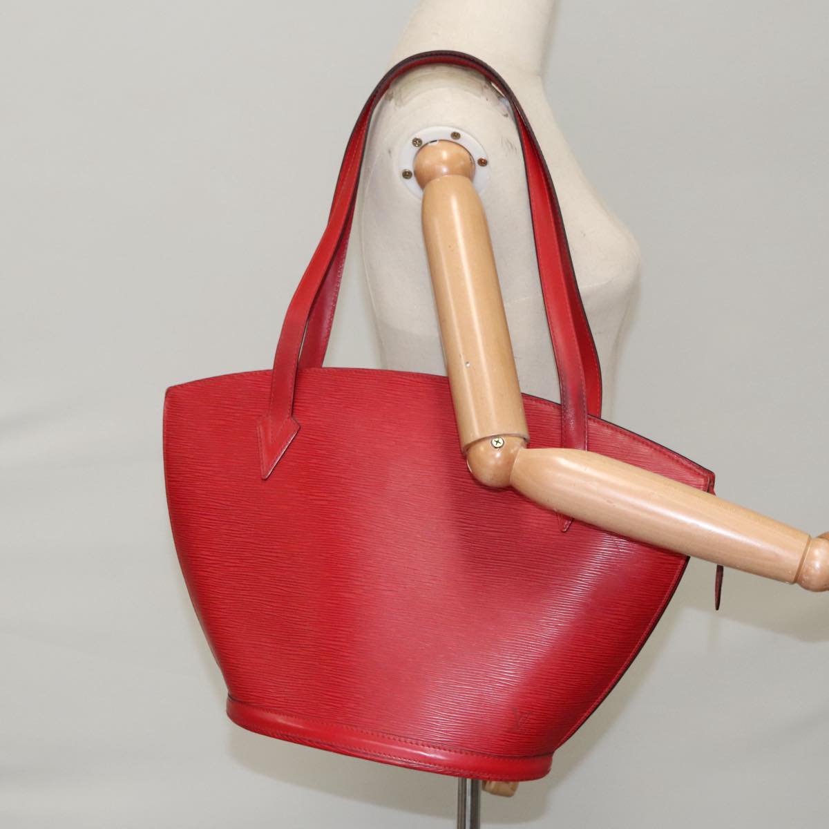 LOUIS VUITTON Epi Saint Jacques Shopping Shoulder Bag Red M52277 LV Auth 100471