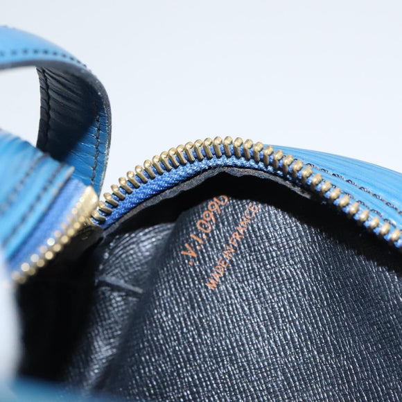 LOUIS VUITTON Epi June Feuille Shoulder Bag Blue M52155 LV Auth 100474