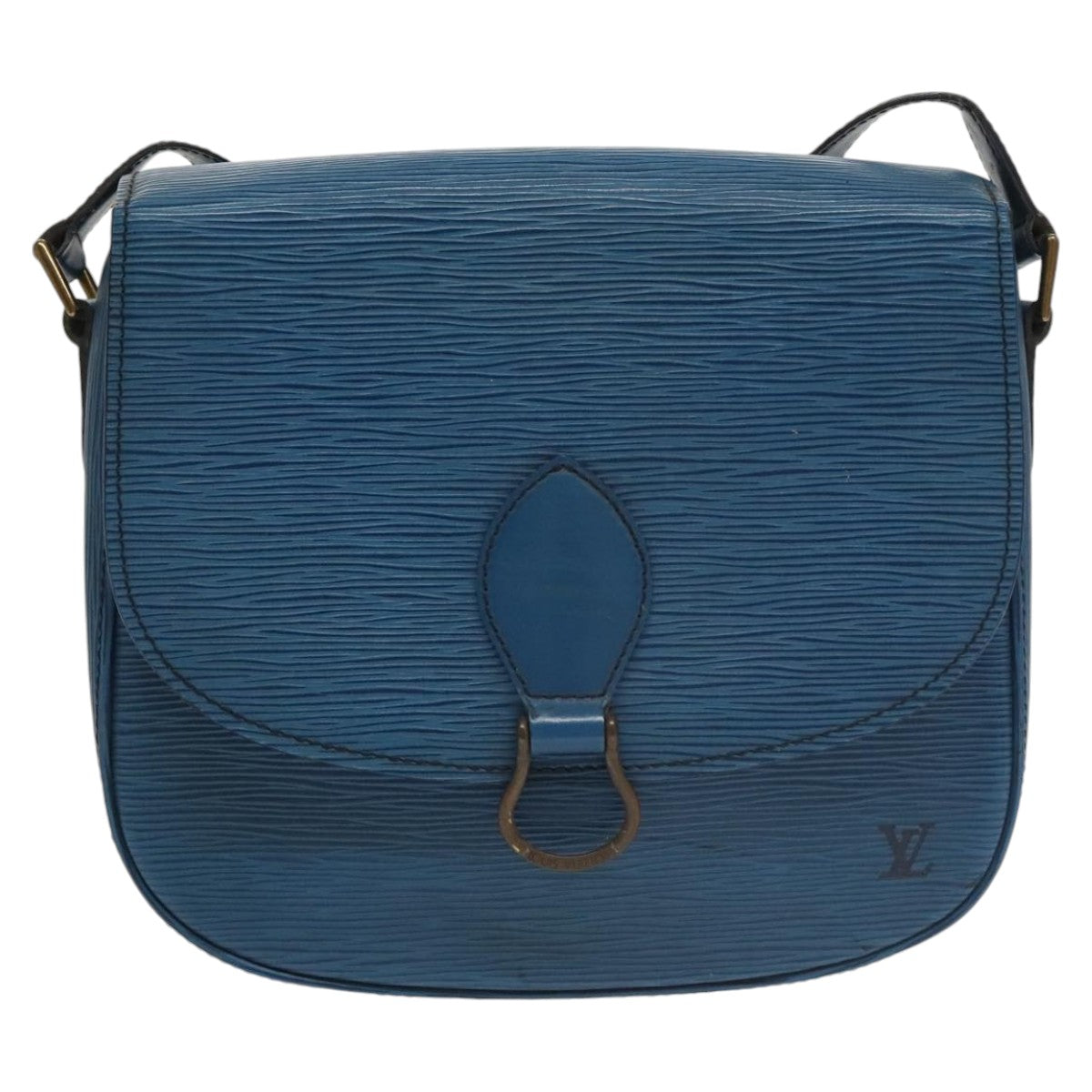 LOUIS VUITTON Epi Saint Cloud GM Shoulder Bag Toledo Blue M52195 LV Auth 100475 - 0