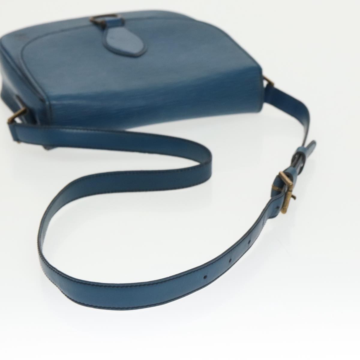 LOUIS VUITTON Epi Saint Cloud GM Shoulder Bag Toledo Blue M52195 LV Auth 100475