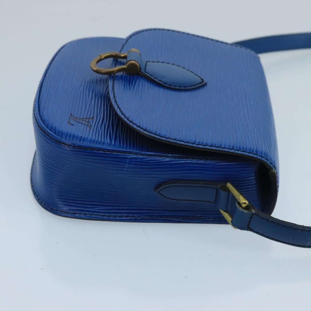 LOUIS VUITTON Epi Saint Cloud PM Shoulder Bag Blue M52195 LV Auth 100477