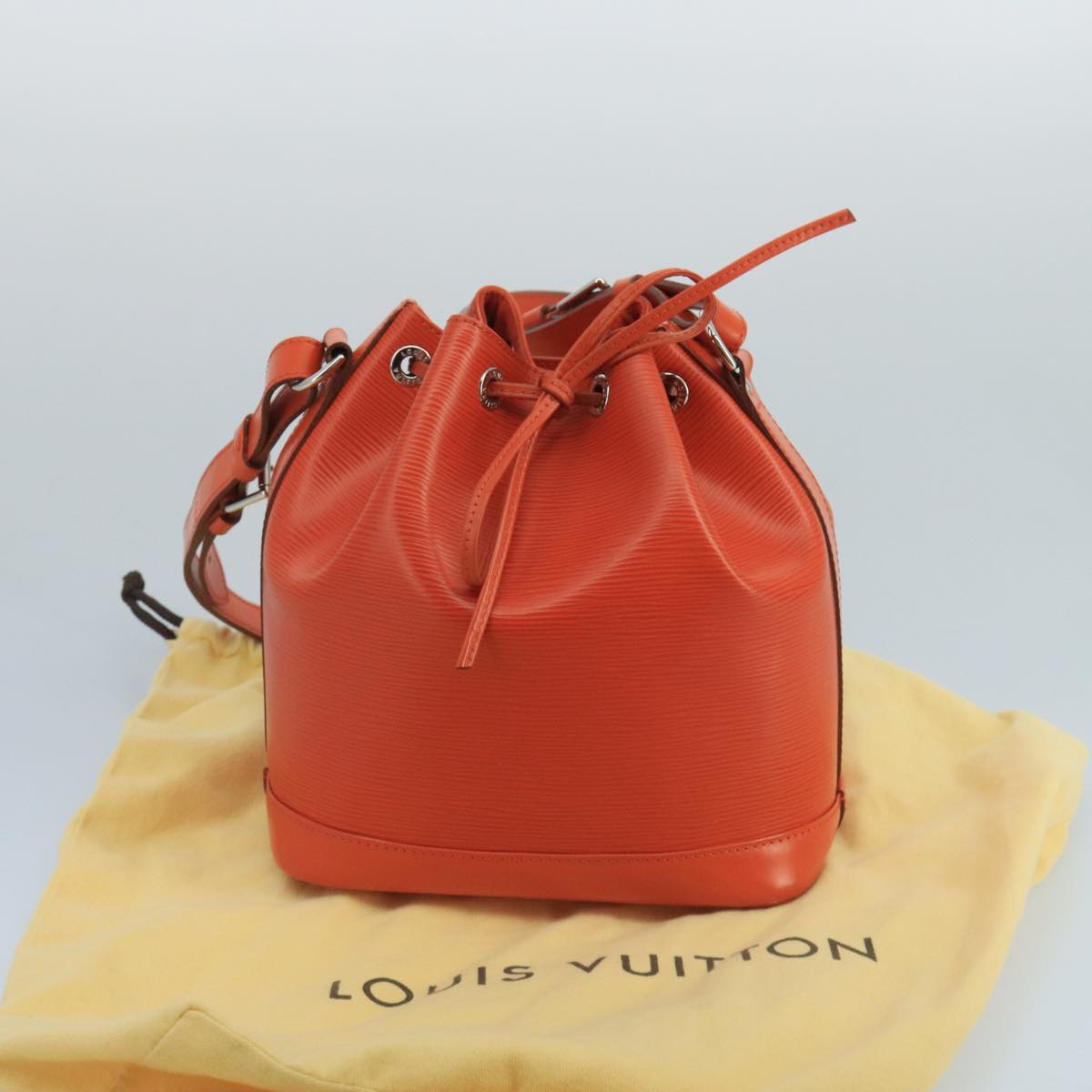 LOUIS VUITTON Epi Noe BB Shoulder Bag Orange Pimon M40847 LV Auth 100483