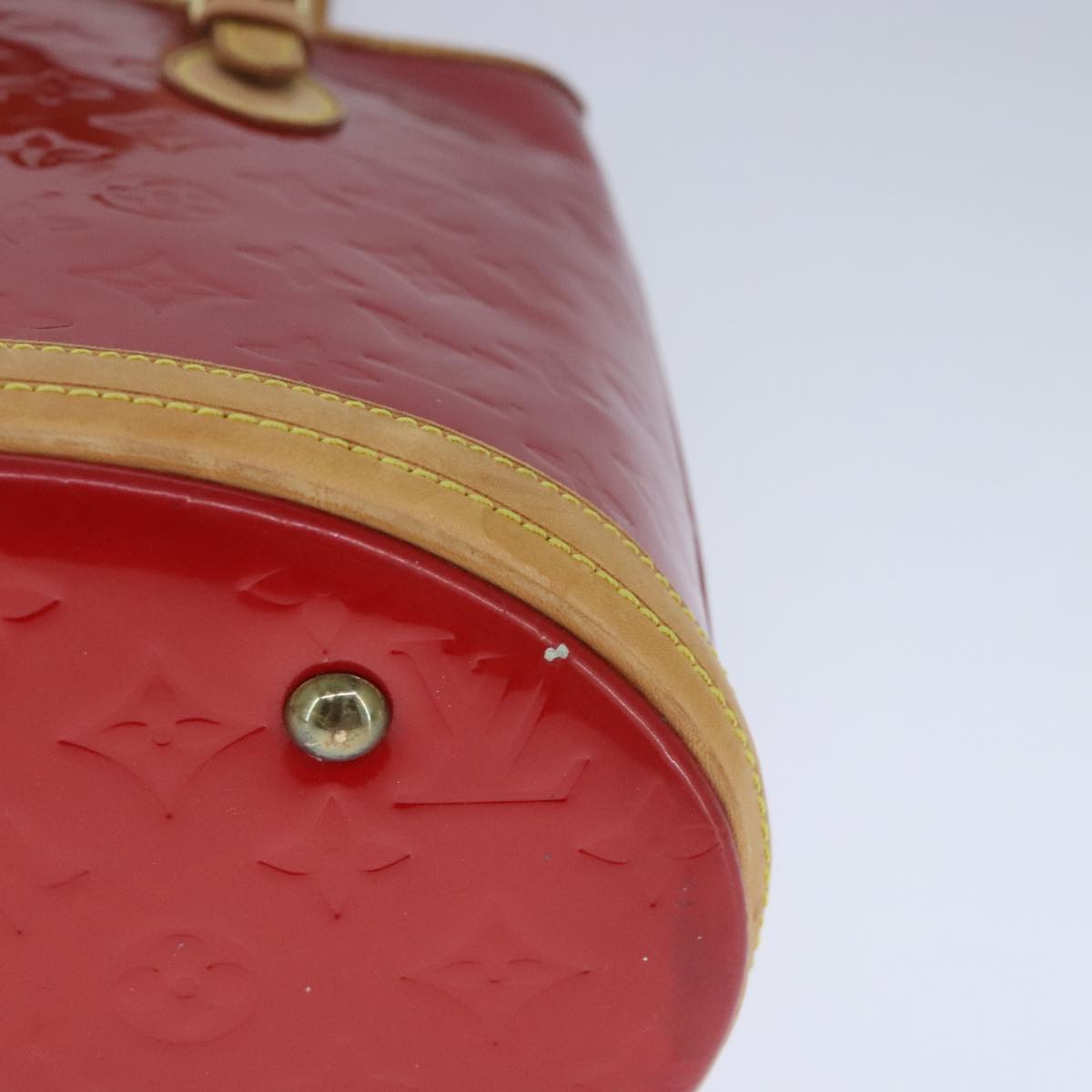 LOUIS VUITTON Monogram Vernis Bucket PM Bag Made in 2009 Rouge LV Auth 100484