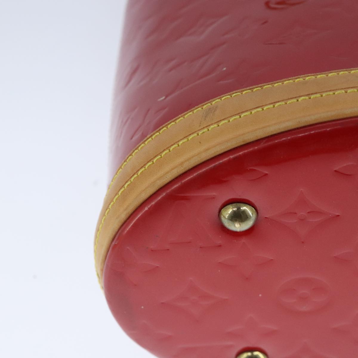 LOUIS VUITTON Monogram Vernis Bucket PM Bag Made in 2009 Rouge LV Auth 100484