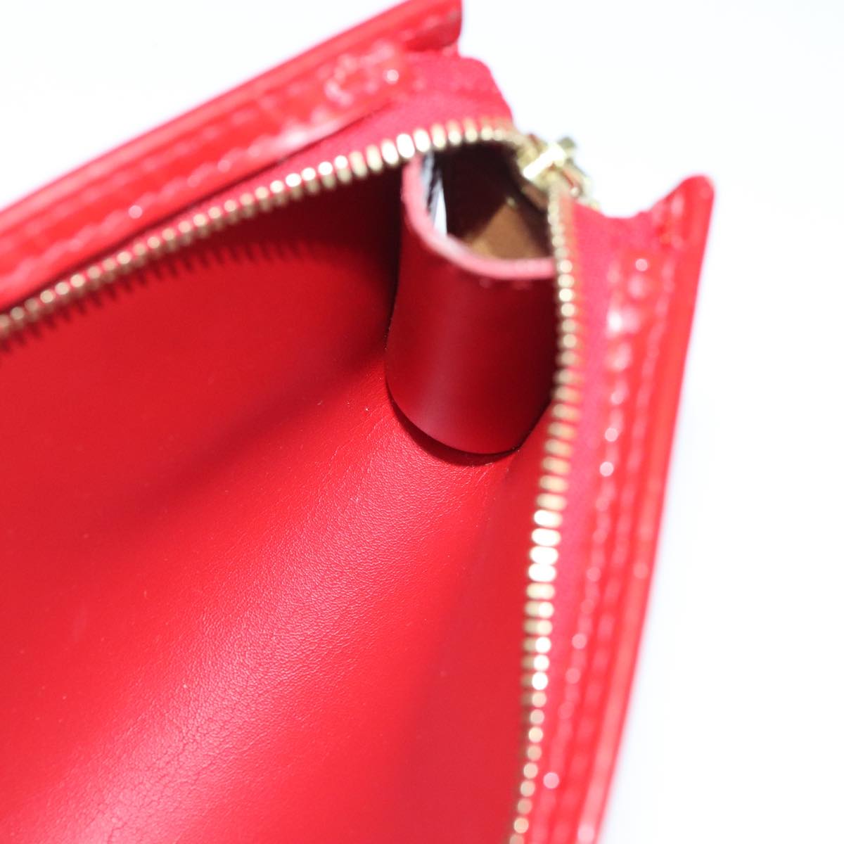 LOUIS VUITTON Monogram Vernis Bucket PM Bag Made in 2009 Rouge LV Auth 100484