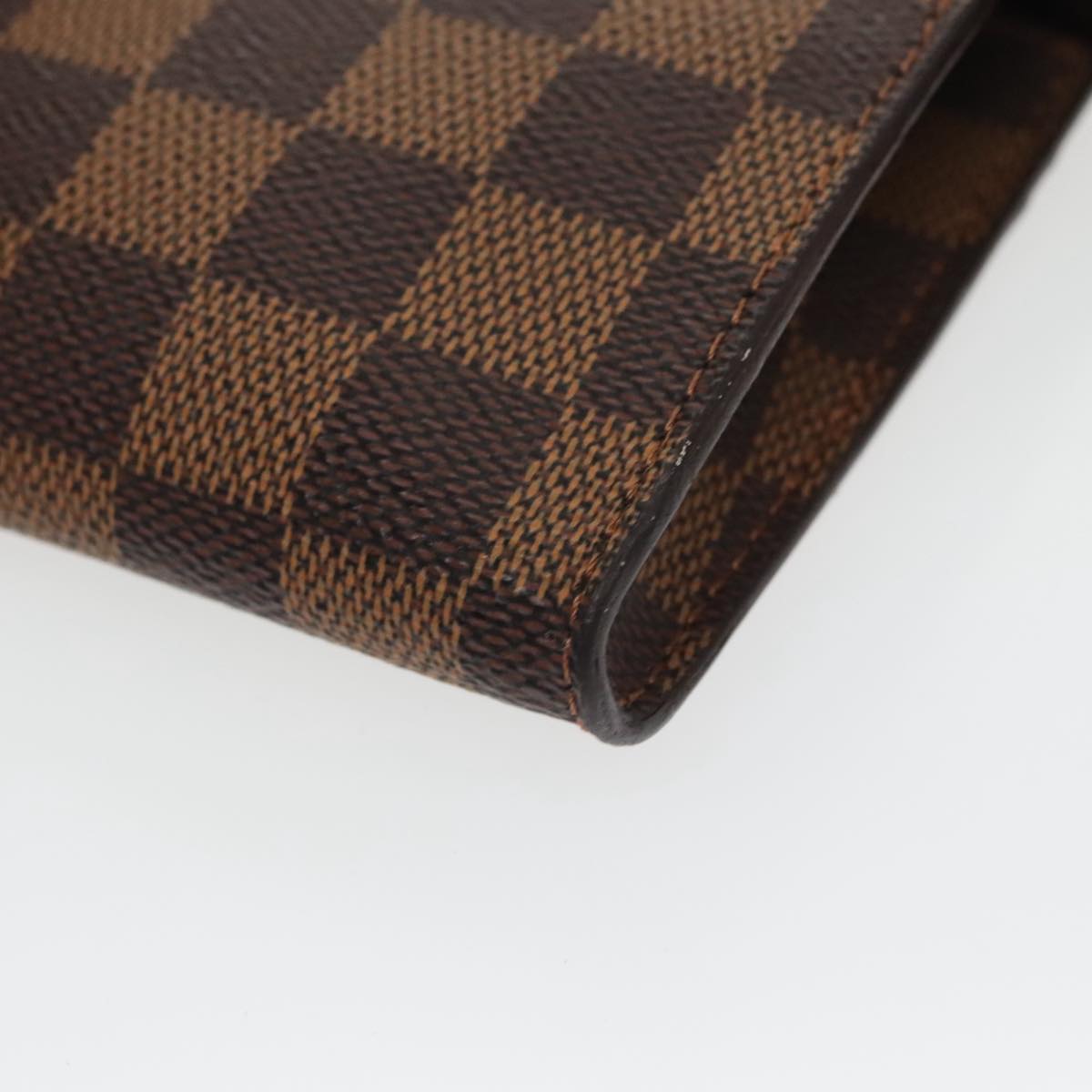 LOUIS VUITTON Damier Ebene Marais Pouch LV Auth 100489