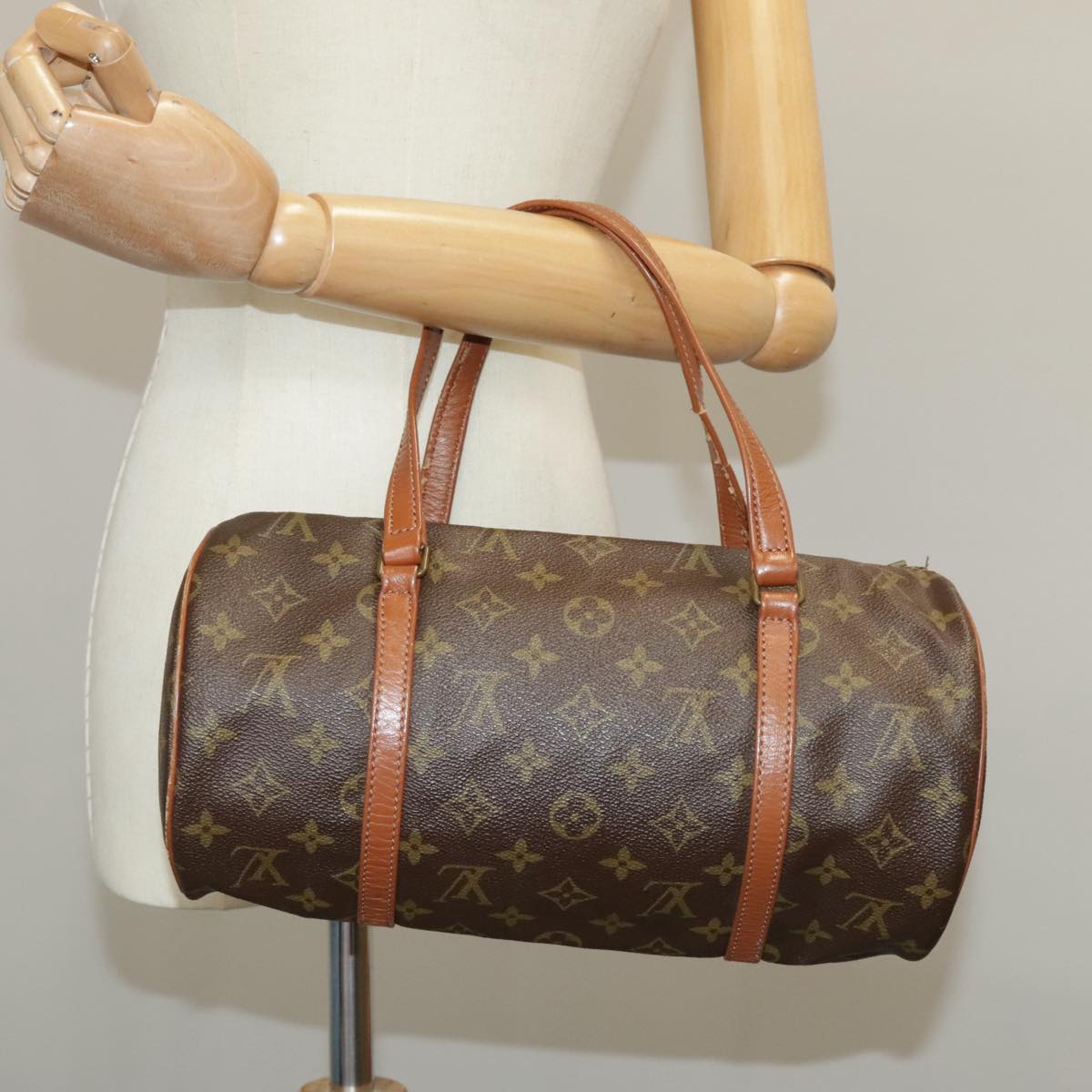 LOUIS VUITTON Monogram Papillon 30 Hand Bag M51385 LV Auth 100490