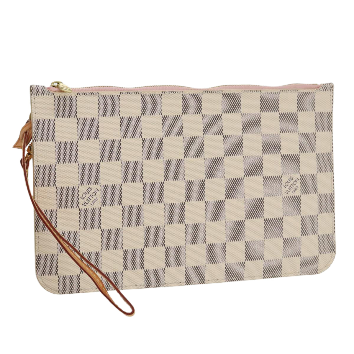 LOUIS VUITTON Damier Azur Neverfull MM Pouch Pouch LV Auth 100493