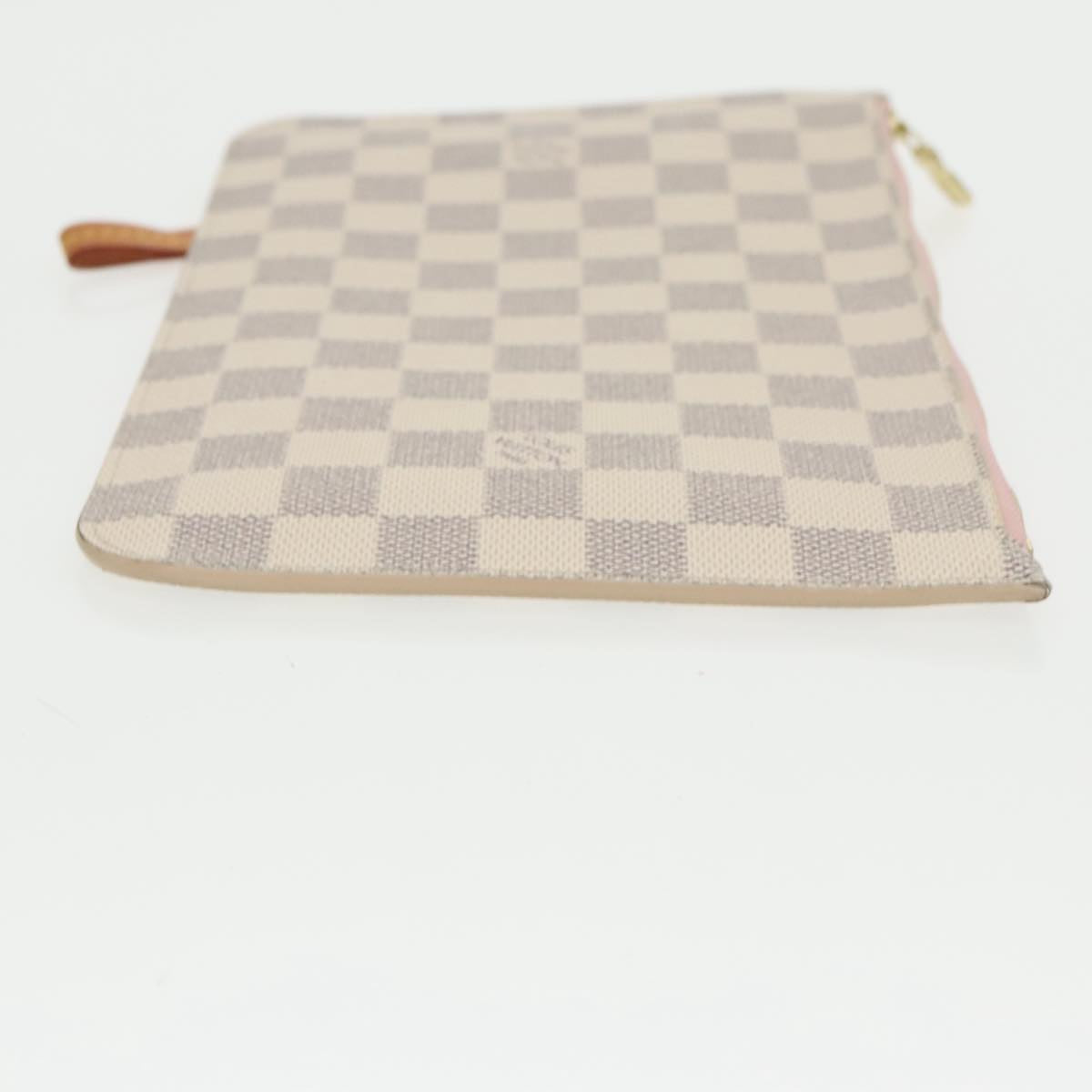 LOUIS VUITTON Damier Azur Neverfull MM Pouch Pouch LV Auth 100493