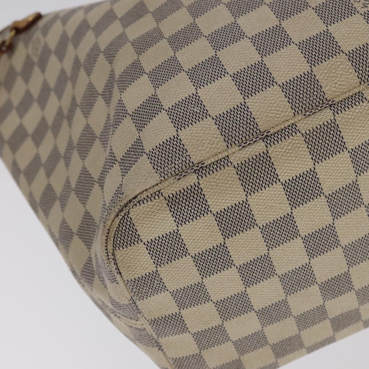 LOUIS VUITTON Damier Azur Neverfull MM Tote Bag N51107 LV Auth 100494