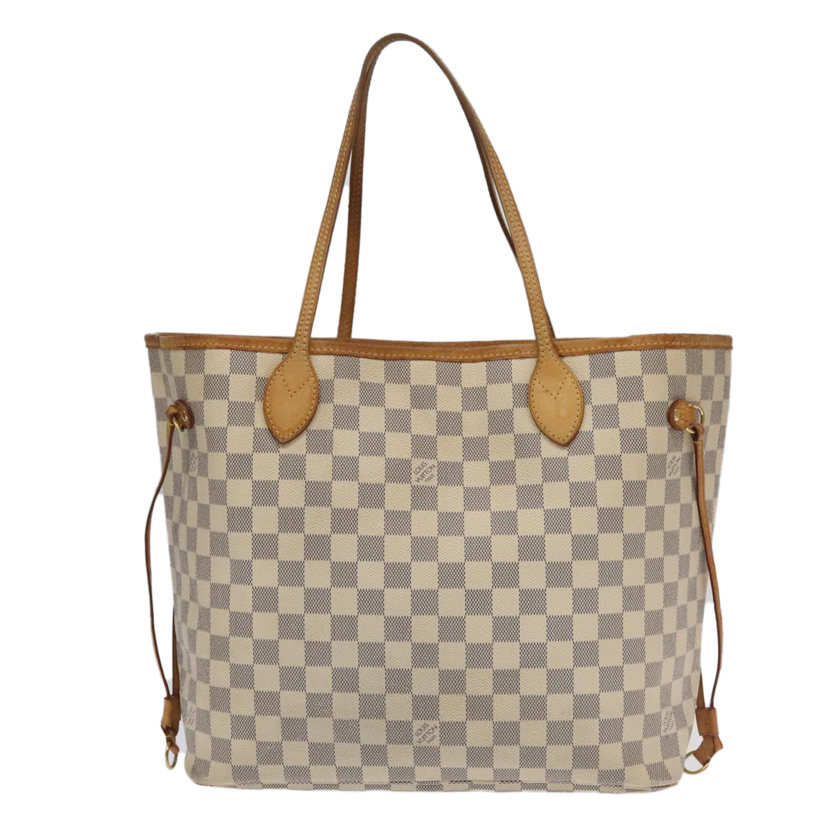 LOUIS VUITTON Damier Azur Neverfull MM Tote Bag N51107 LV Auth 100494