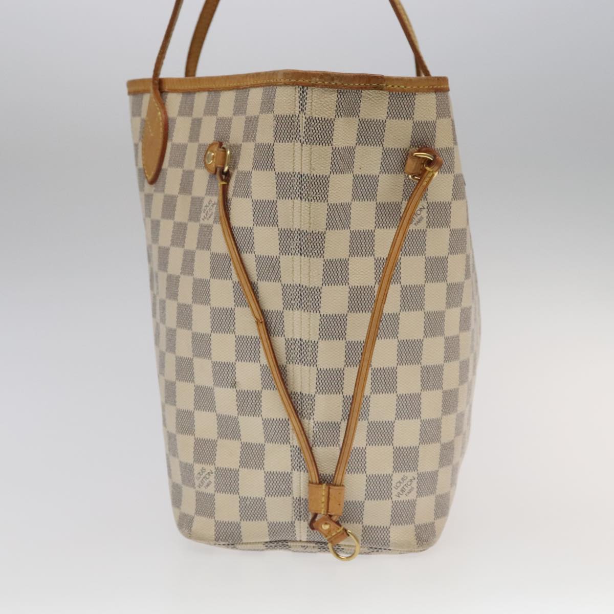 LOUIS VUITTON Damier Azur Neverfull MM Tote Bag N51107 LV Auth 100494