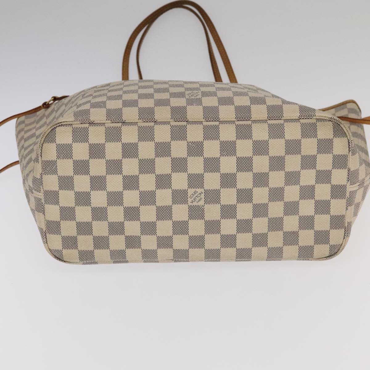 LOUIS VUITTON Damier Azur Neverfull MM Tote Bag N51107 LV Auth 100494