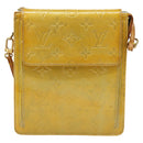 LOUIS VUITTON Monogram Vernis Motto Accessory Pouch Gris M91030 LV Auth 100497-13