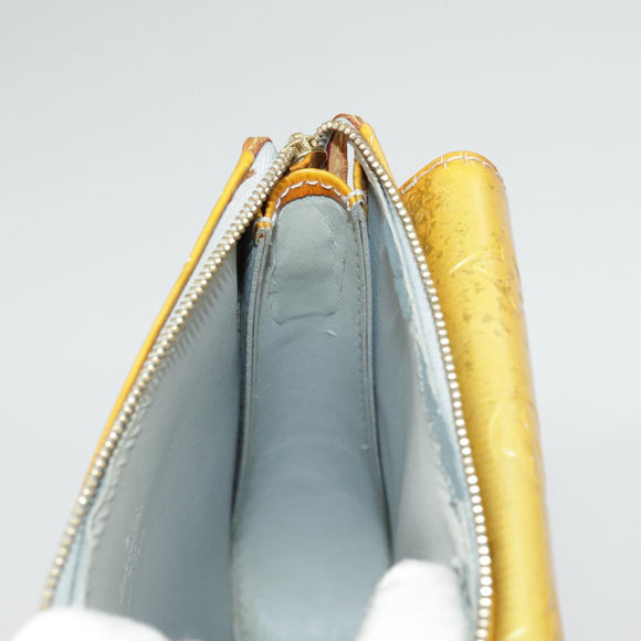 LOUIS VUITTON Monogram Vernis Motto Accessory Pouch Gris M91030 LV Auth 100497