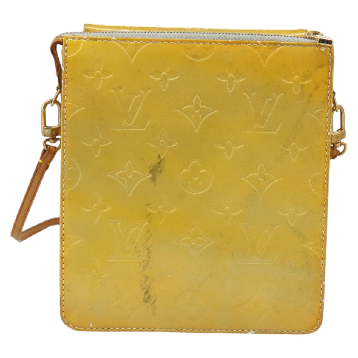 LOUIS VUITTON Monogram Vernis Motto Accessory Pouch Gris M91030 LV Auth 100497 - 0