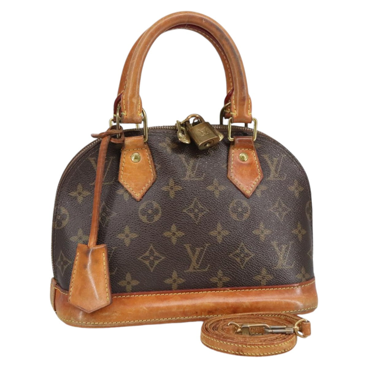 LOUIS VUITTON Monogram Alma BB Hand Bag 2way M53152 LV Auth 100500