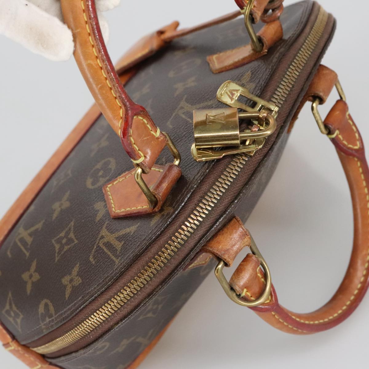 LOUIS VUITTON Monogram Alma BB Hand Bag 2way M53152 LV Auth 100500