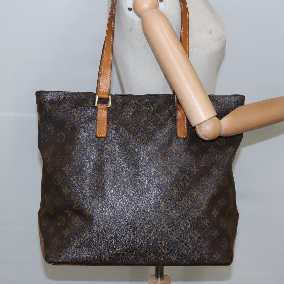 LOUIS VUITTON Monogram Cabas Mezzo Tote Bag M51151 LV Auth 100504