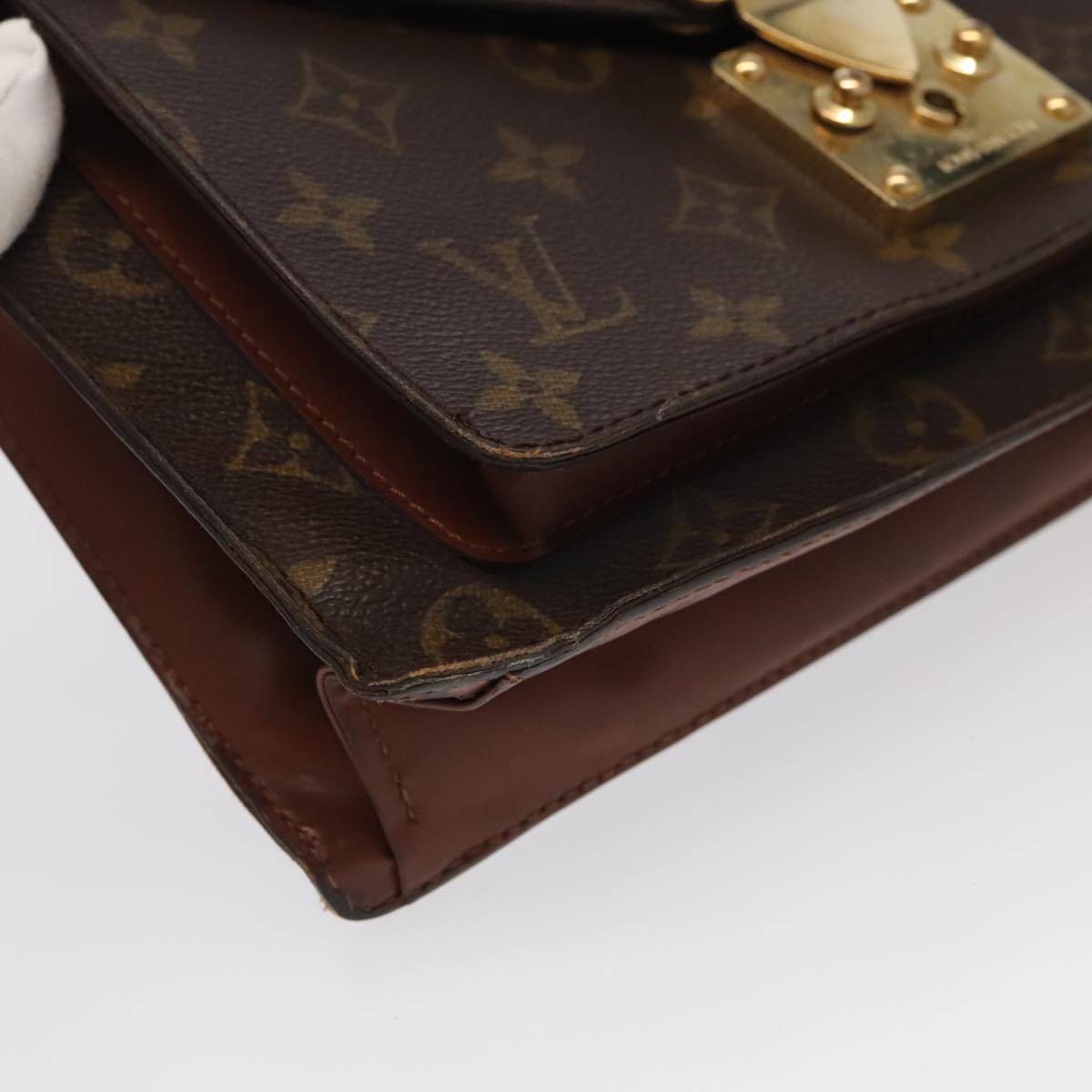 LOUIS VUITTON Monogram Monceau 28 Hand Bag 2way M51185 LV Auth 100505