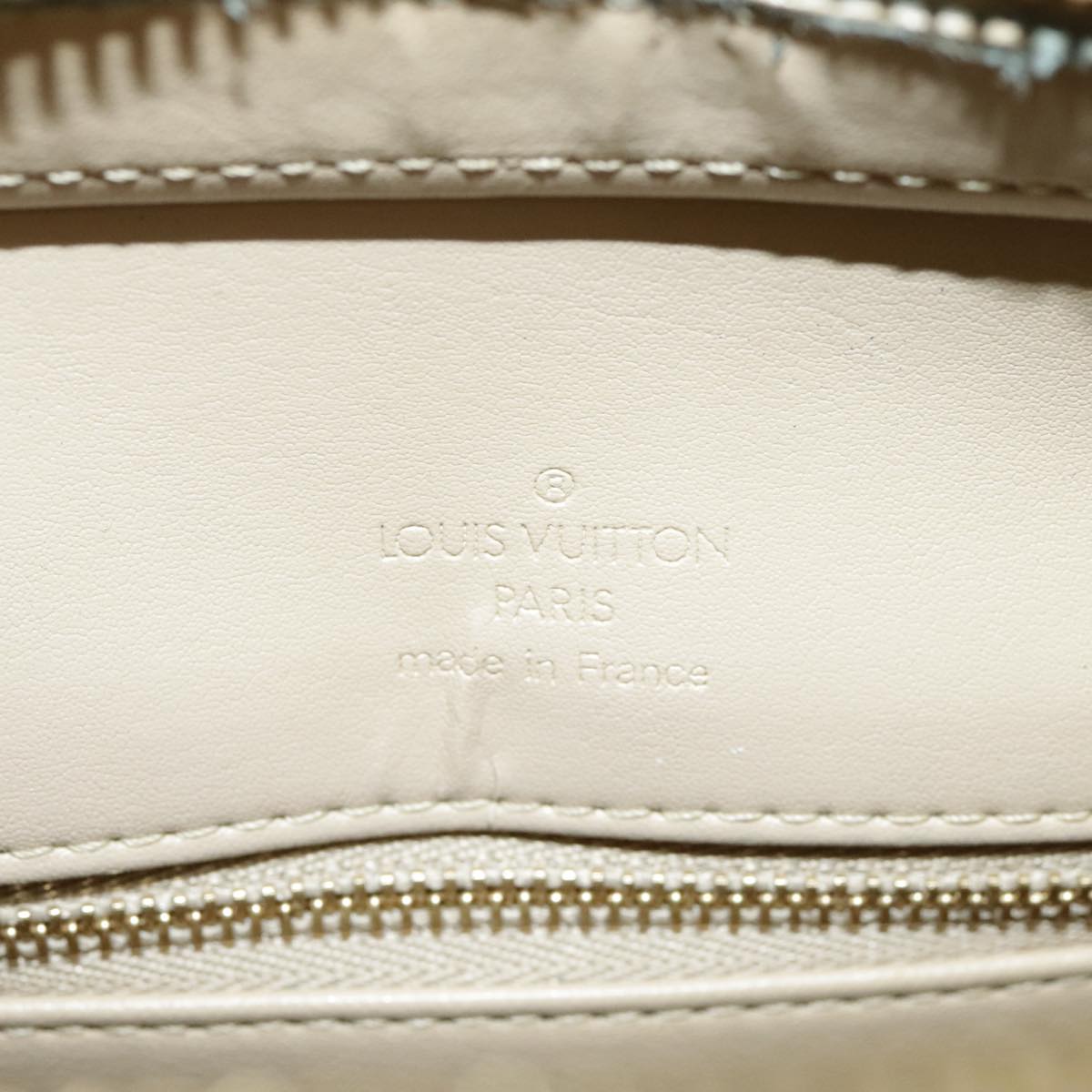 LOUIS VUITTON Monogram Vernis Houston Hand Bag Beige M91004 LV Auth 100509