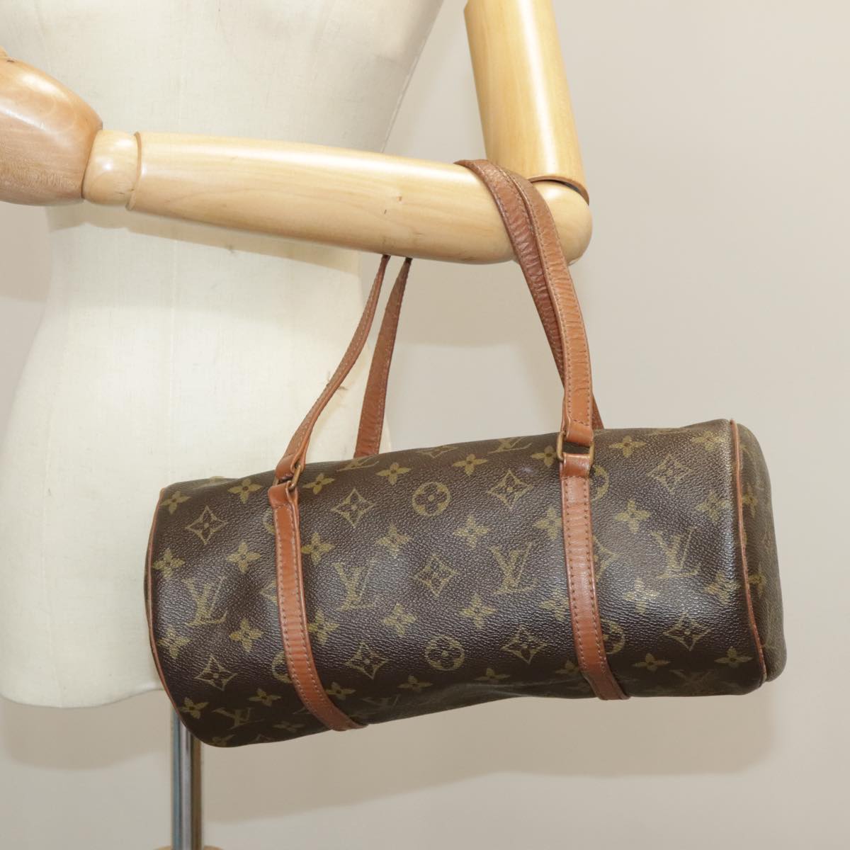 LOUIS VUITTON Monogram Papillon 30 Hand Bag M51385 LV Auth 100515