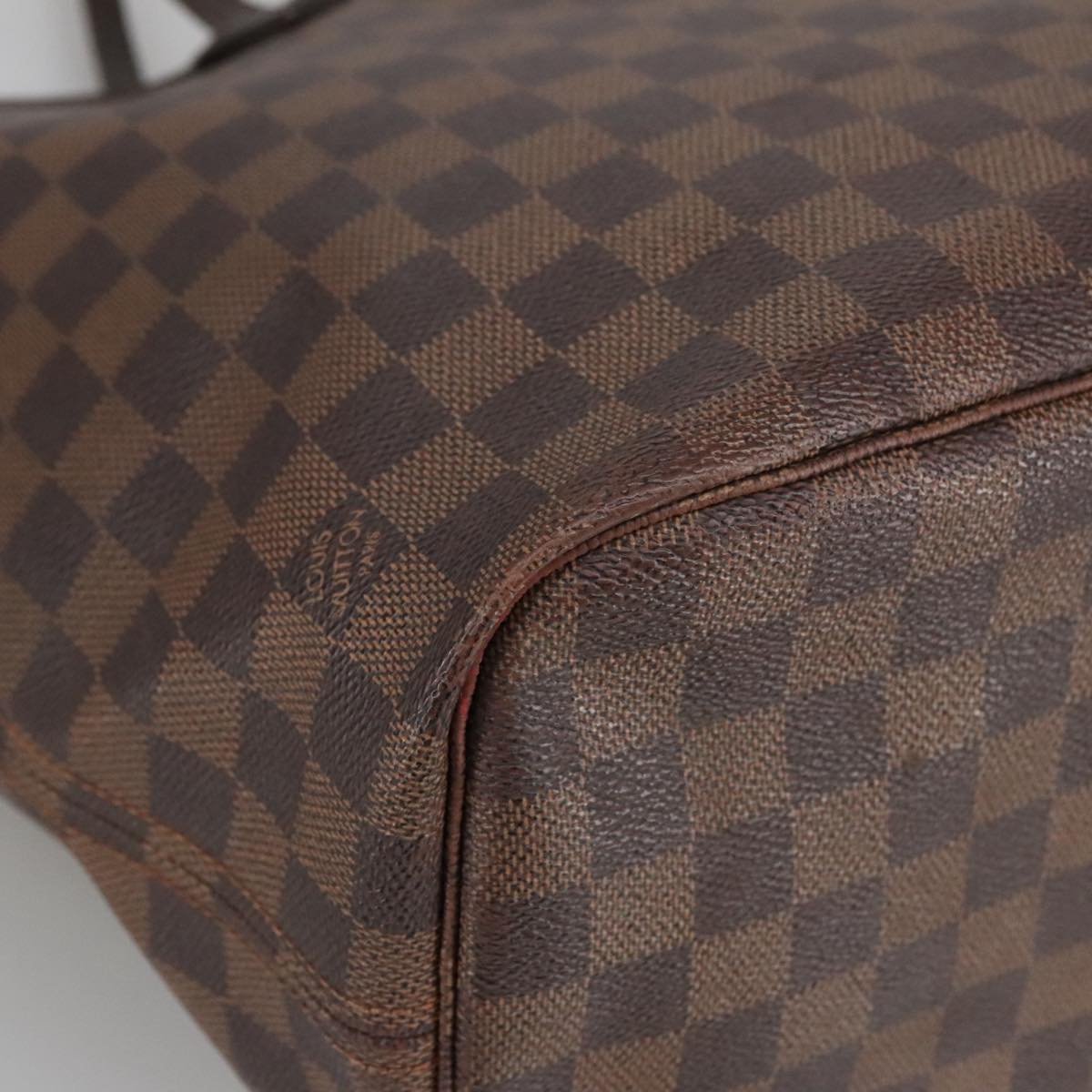 LOUIS VUITTON Damier Ebene Neverfull MM Tote Bag N51105 LV Auth 100517