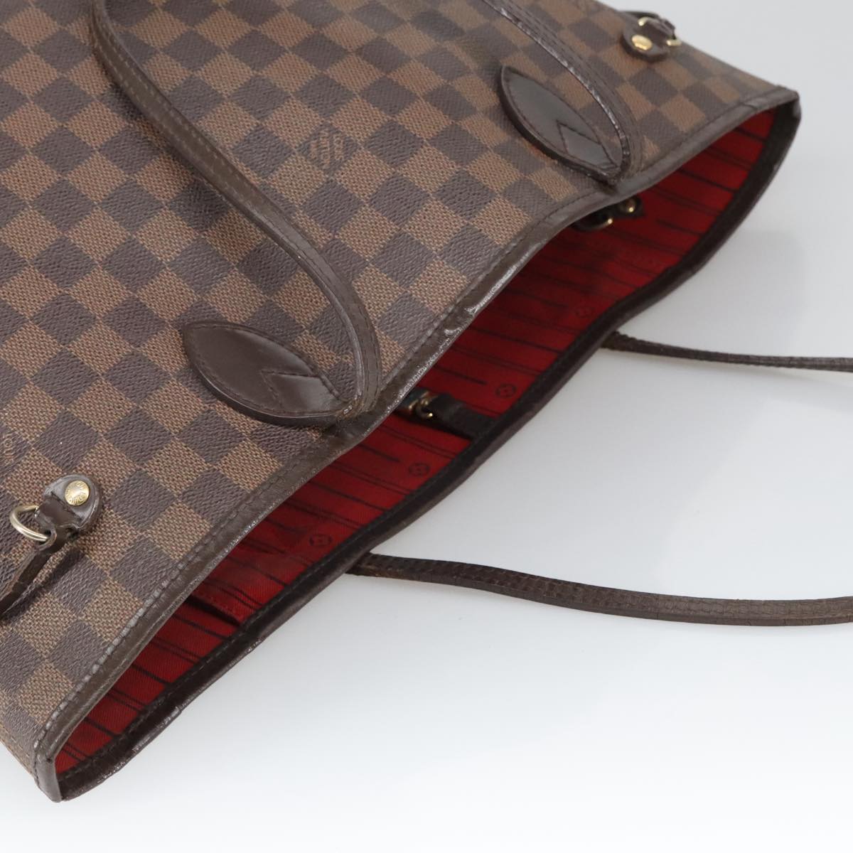 LOUIS VUITTON Damier Ebene Neverfull MM Tote Bag N51105 LV Auth 100517