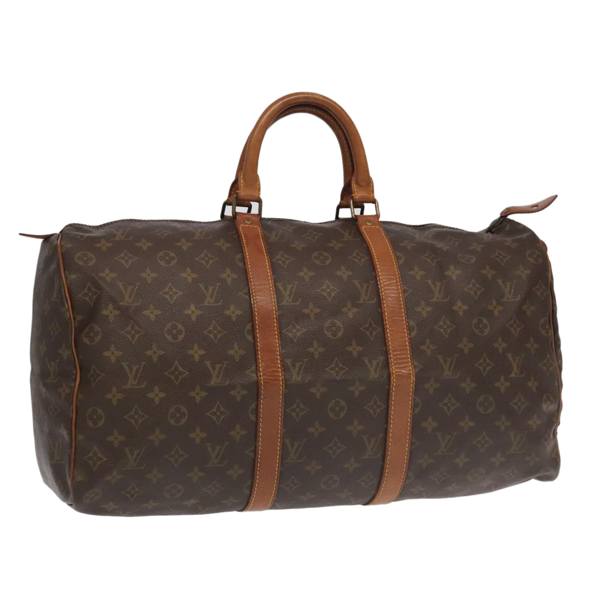 LOUIS VUITTON Monogram Keepall 50 Boston Bag M41426 LV Auth 100519