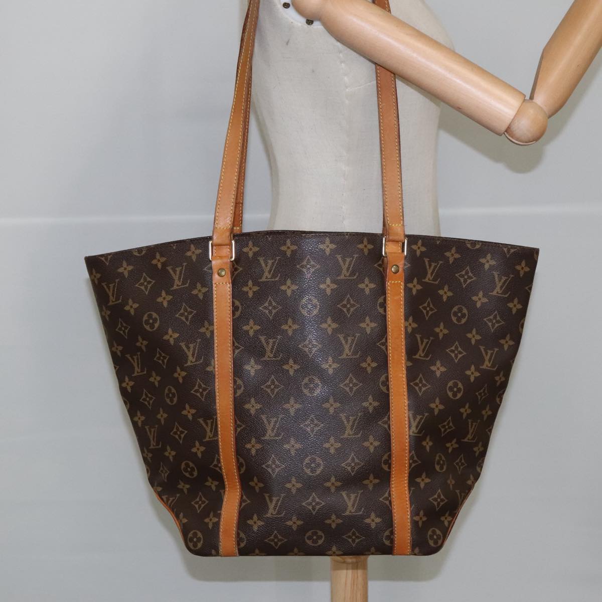 LOUIS VUITTON Monogram Sac Shopping Tote Bag M51108 LV Auth 100520