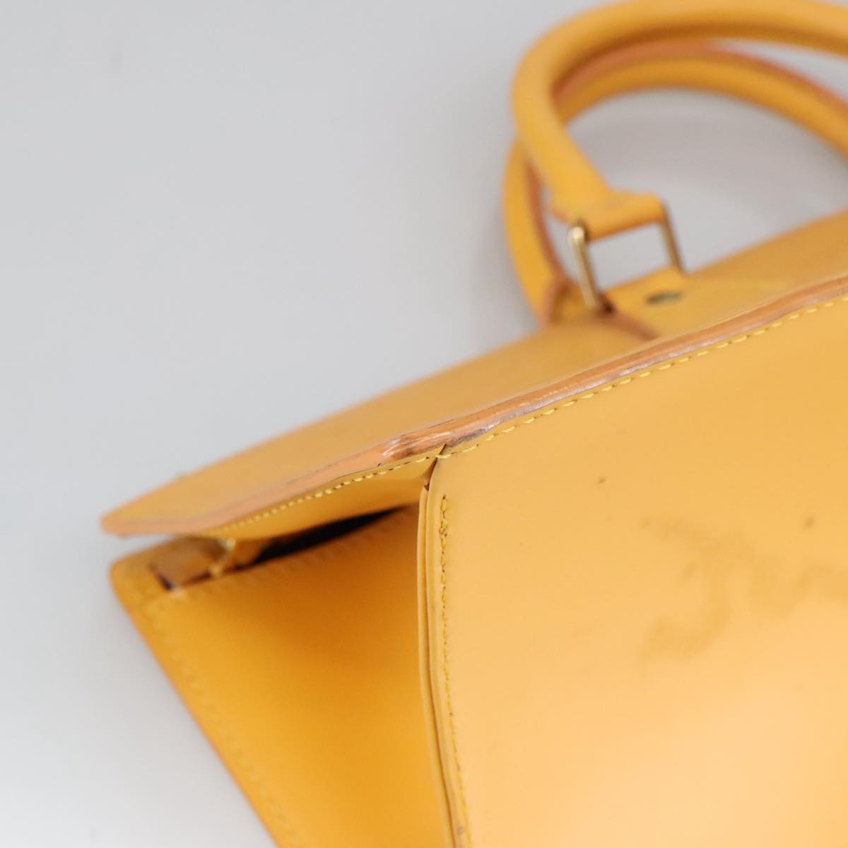 LOUIS VUITTON Epi Sac Triangle Hand Bag Yellow M52099 LV Auth 100522