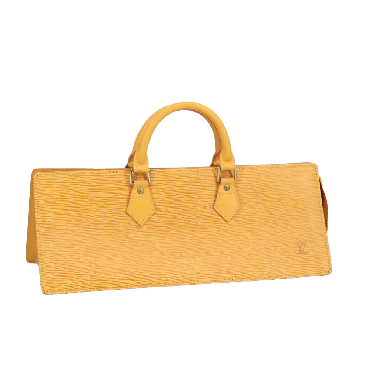 LOUIS VUITTON Epi Sac Triangle Hand Bag Yellow M52099 LV Auth 100522