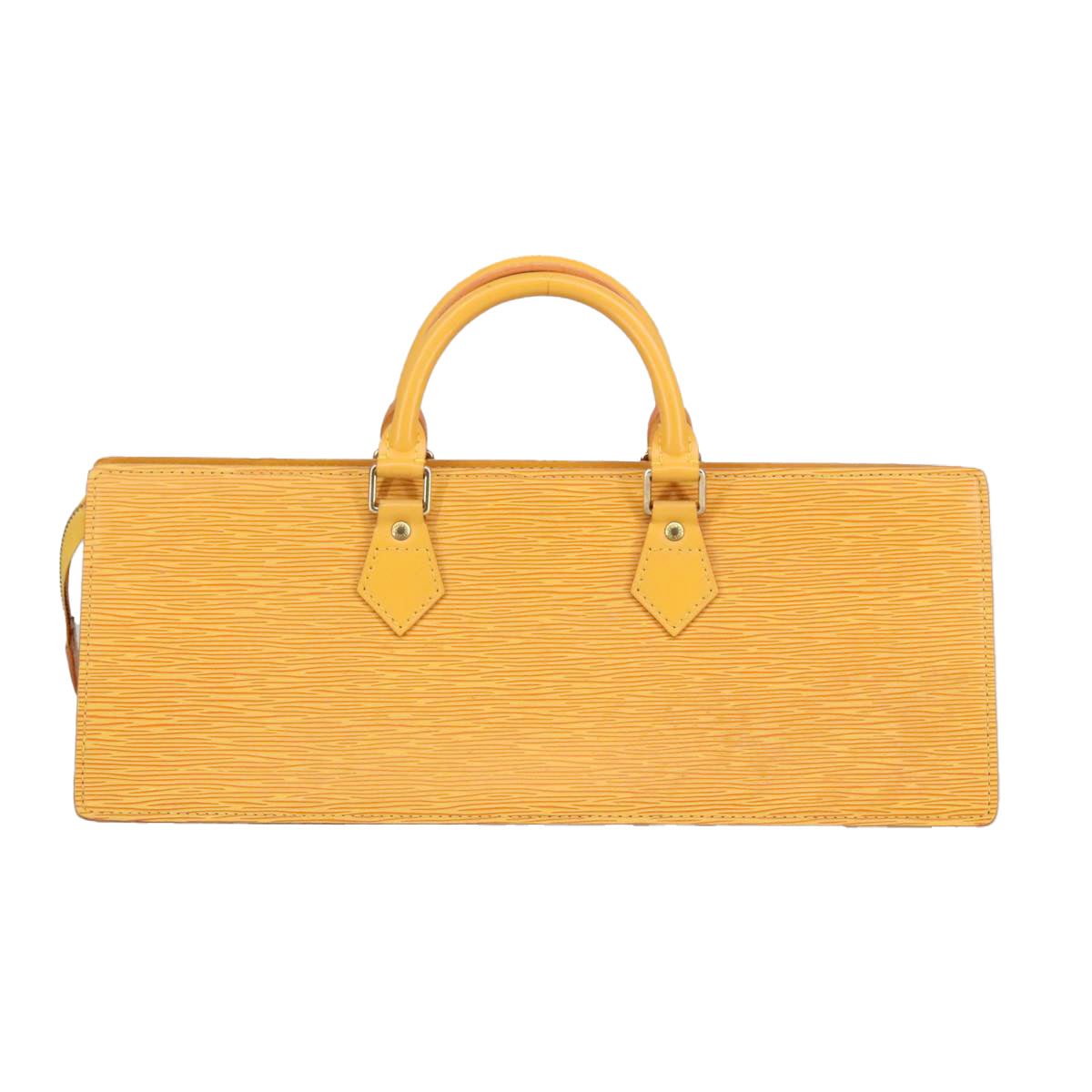 LOUIS VUITTON Epi Sac Triangle Hand Bag Yellow M52099 LV Auth 100522