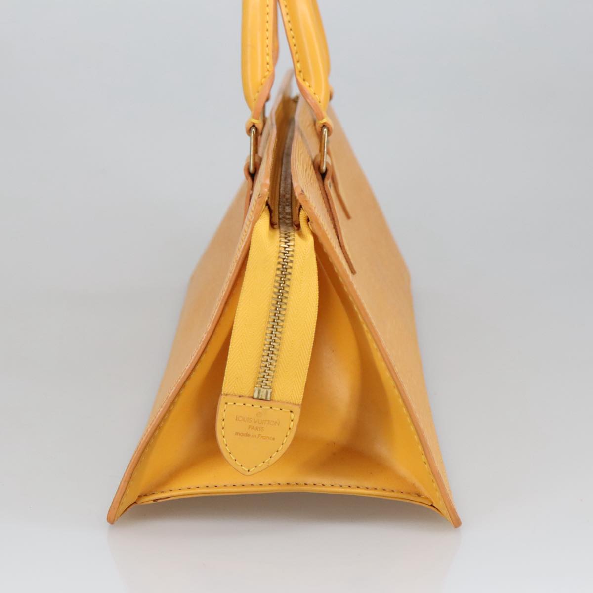 LOUIS VUITTON Epi Sac Triangle Hand Bag Yellow M52099 LV Auth 100522