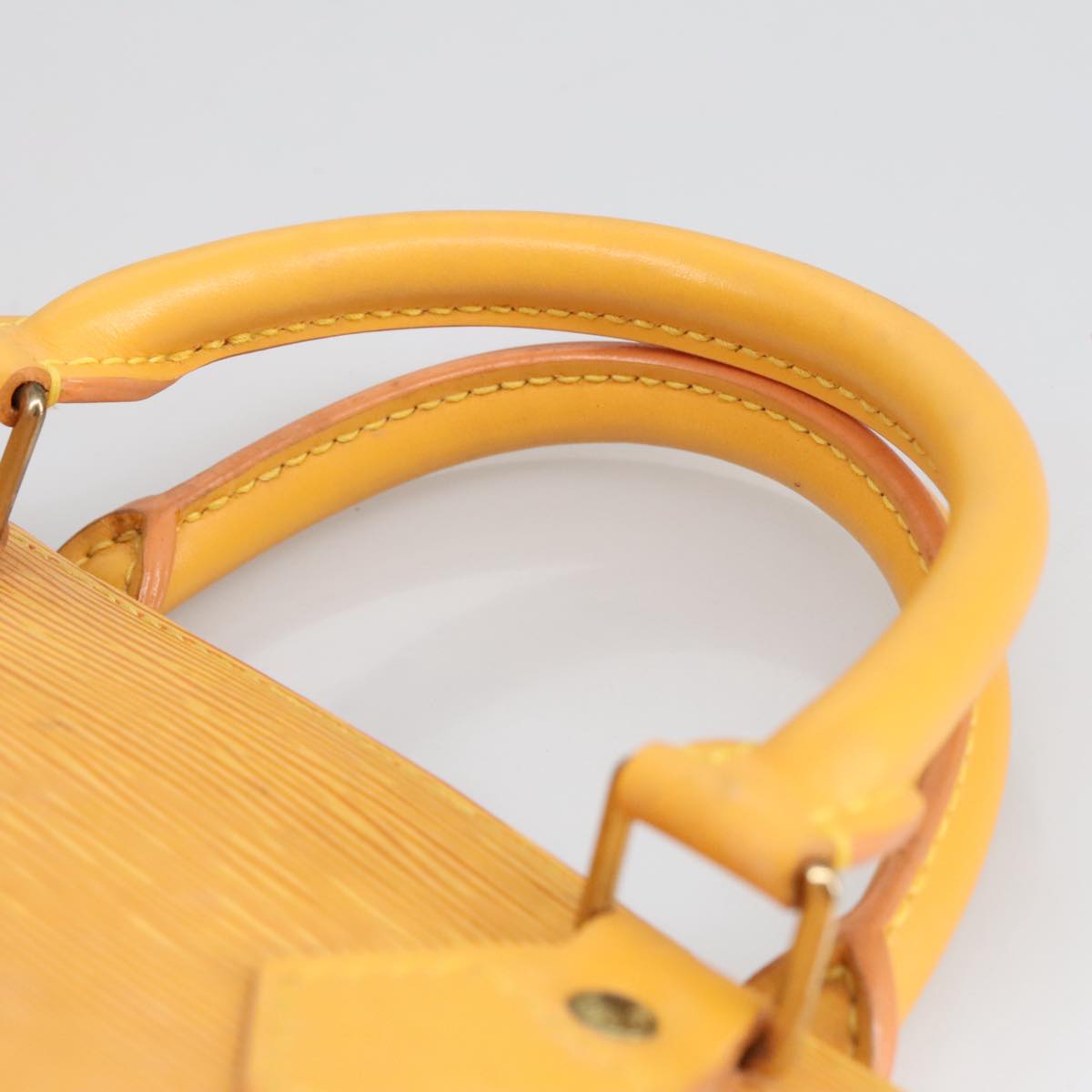 LOUIS VUITTON Epi Sac Triangle Hand Bag Yellow M52099 LV Auth 100522