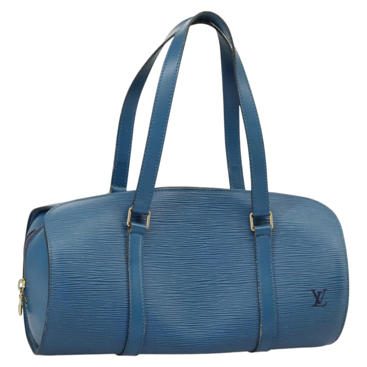 LOUIS VUITTON Epi Soufflot Hand Bag Blue M52225 LV Auth 100524