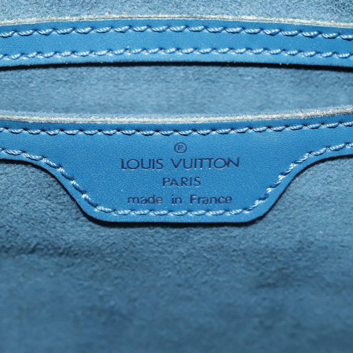 LOUIS VUITTON Epi Soufflot Hand Bag Blue M52225 LV Auth 100524