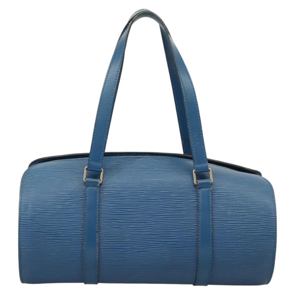 LOUIS VUITTON Epi Soufflot Hand Bag Blue M52225 LV Auth 100524