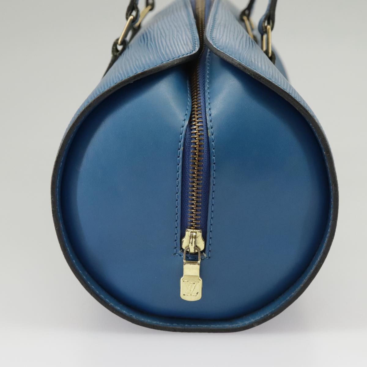 LOUIS VUITTON Epi Soufflot Hand Bag Blue M52225 LV Auth 100524