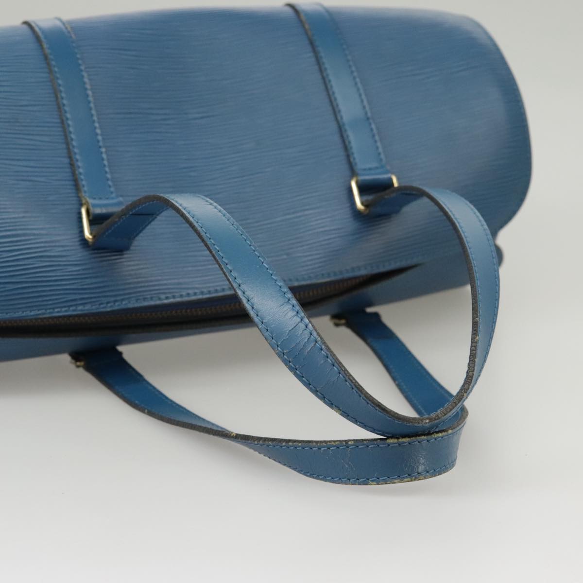 LOUIS VUITTON Epi Soufflot Hand Bag Blue M52225 LV Auth 100524