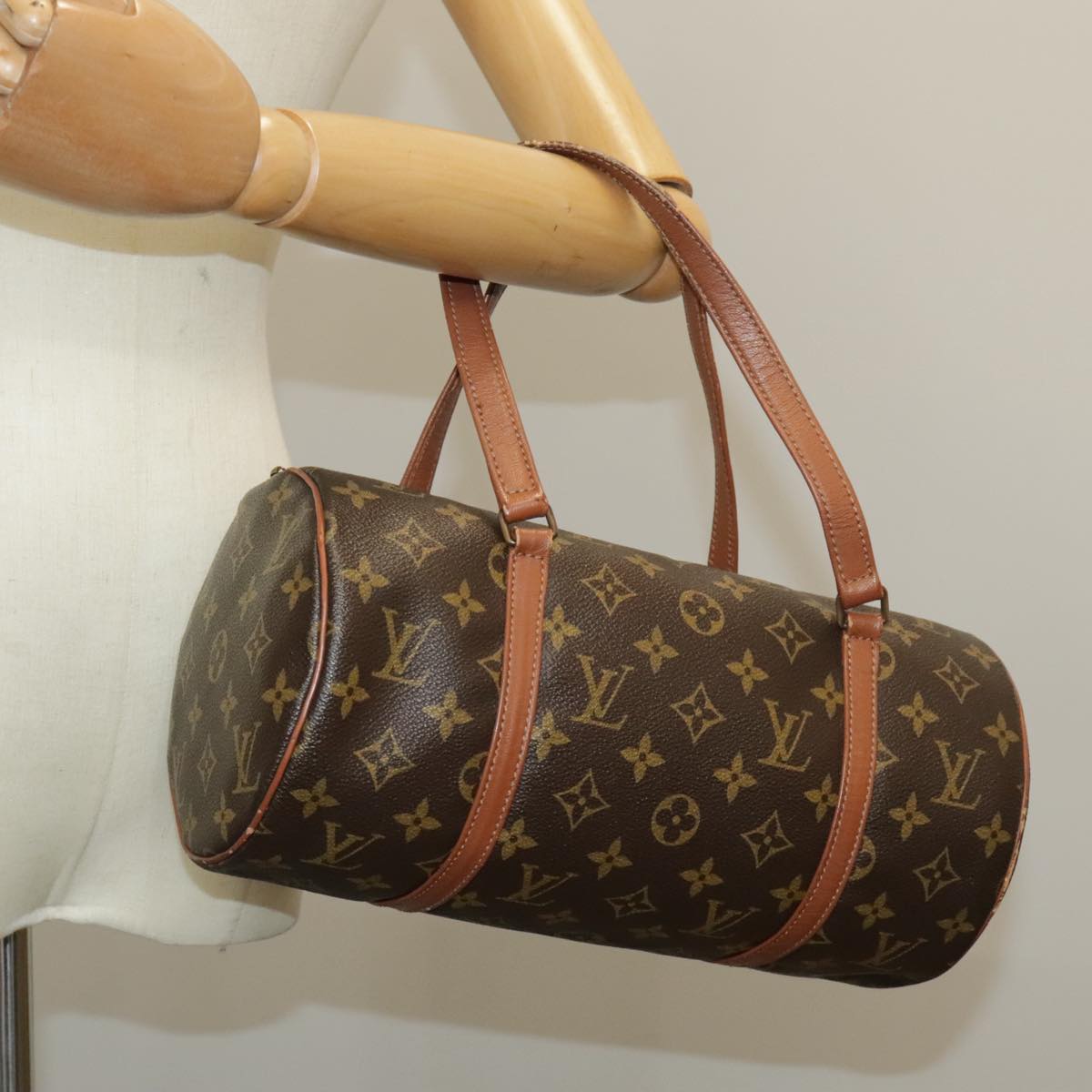 LOUIS VUITTON Monogram Papillon 30 Hand Bag M51385 LV Auth 100526