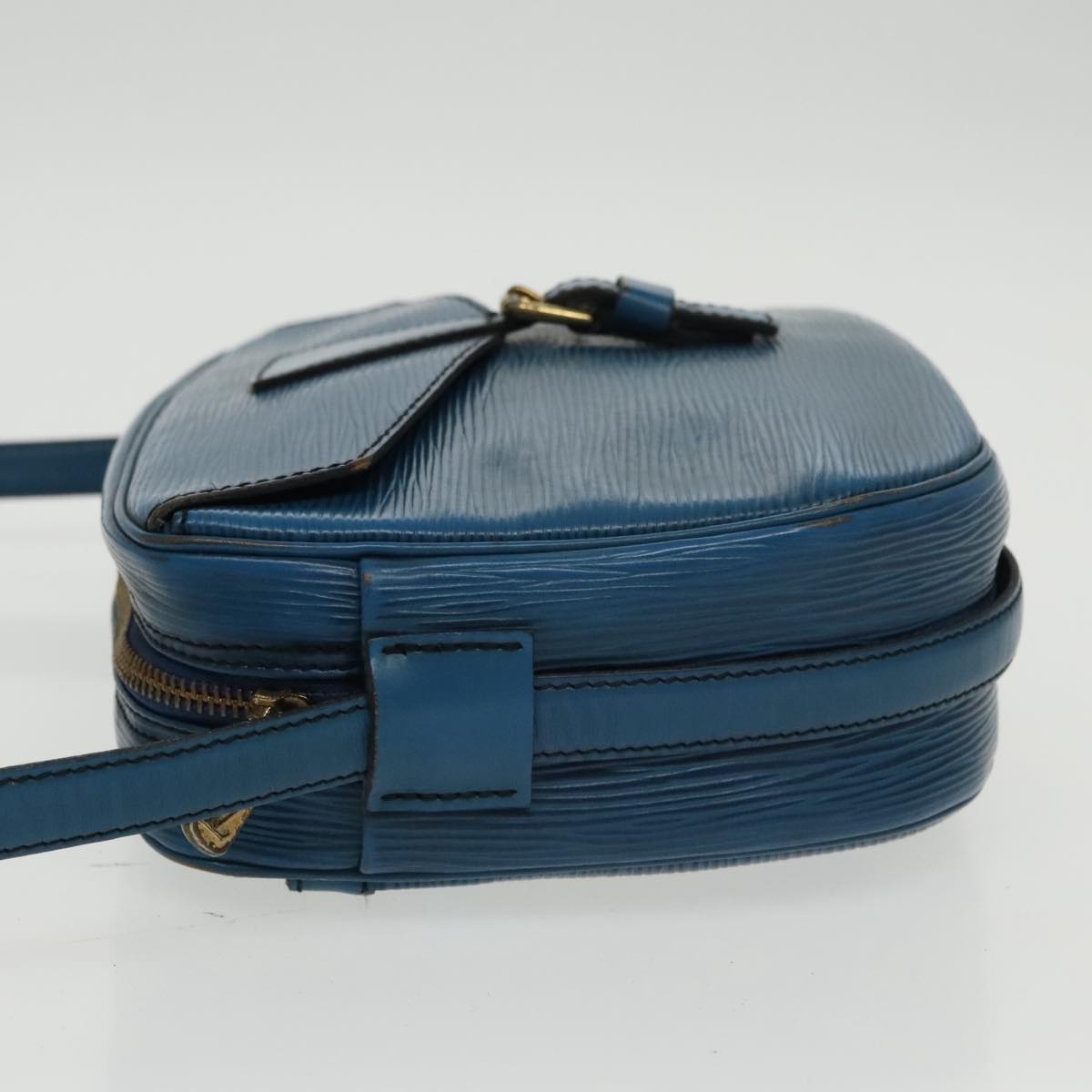 LOUIS VUITTON Epi June Feuille Shoulder Bag Blue M52155 LV Auth 100529