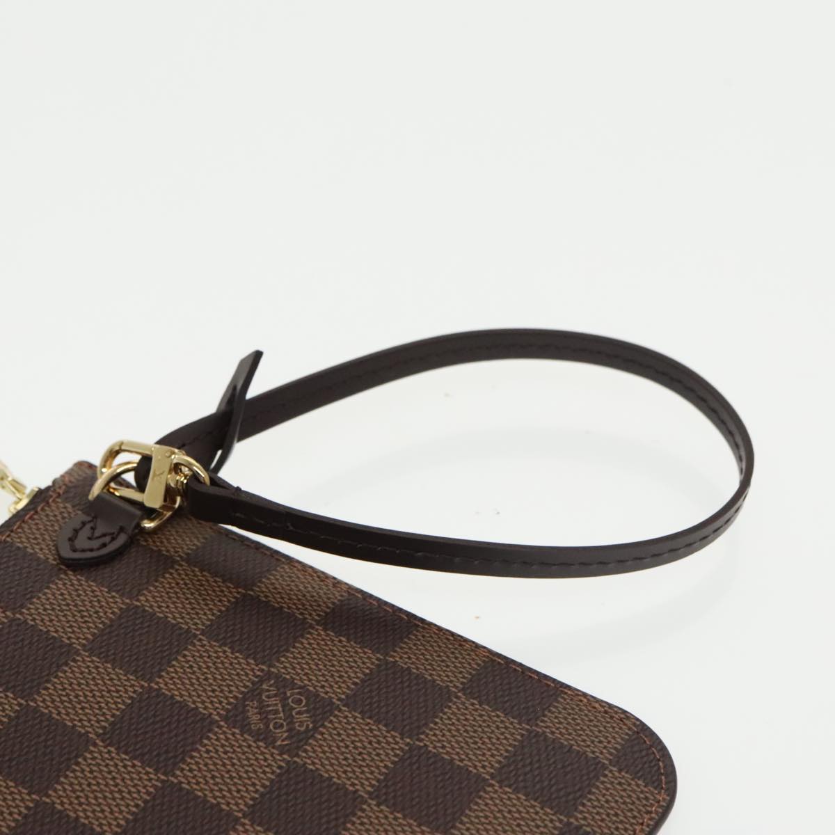 LOUIS VUITTON Damier Ebene Neverfull MM Pouch Accessory Pouch LV Auth 100531