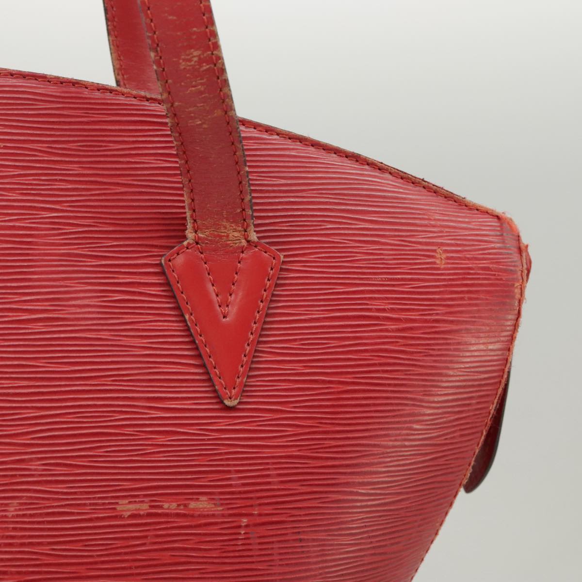 LOUIS VUITTON Epi Saint Jacques Shopping Shoulder Bag Red M52277 LV Auth 100543