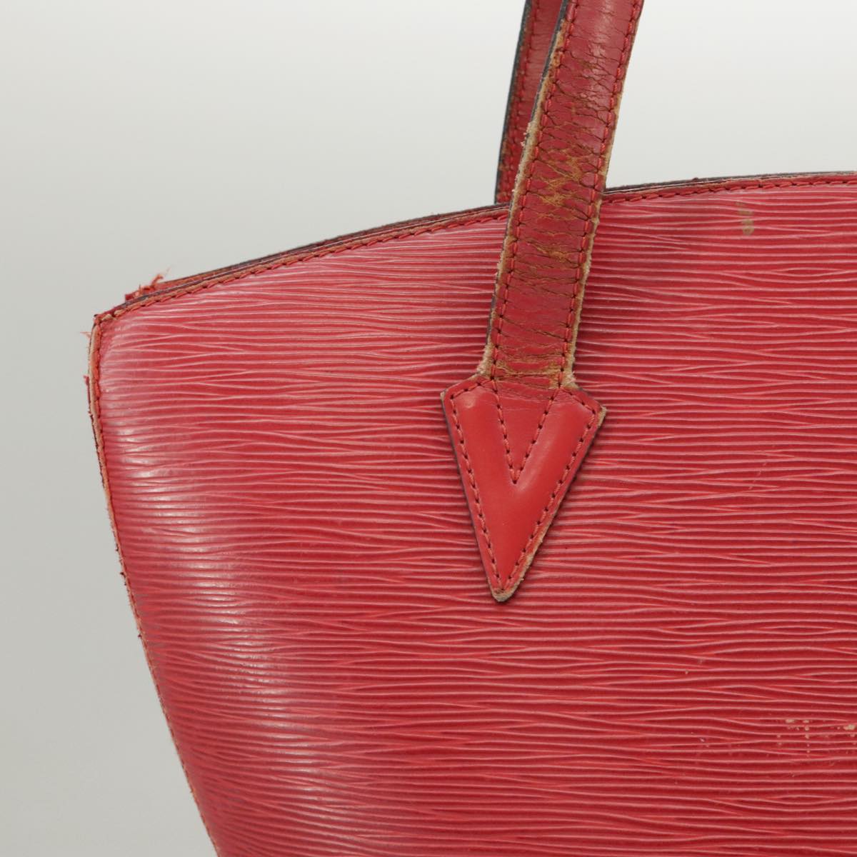 LOUIS VUITTON Epi Saint Jacques Shopping Shoulder Bag Red M52277 LV Auth 100543