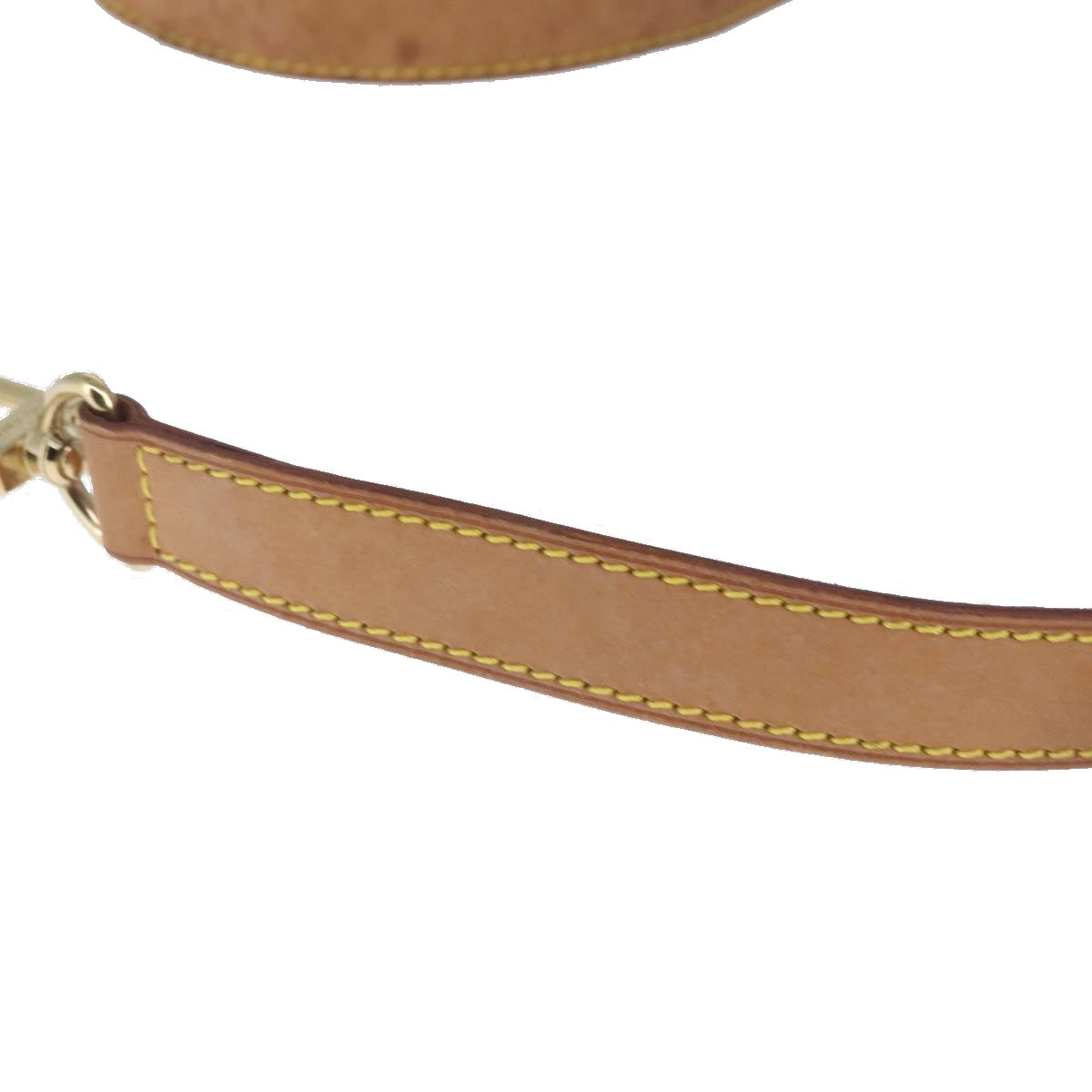 LOUIS VUITTON Adjustable Shoulder Strap Leather 35.4""-42.5"" Beige Auth 100546 - 0