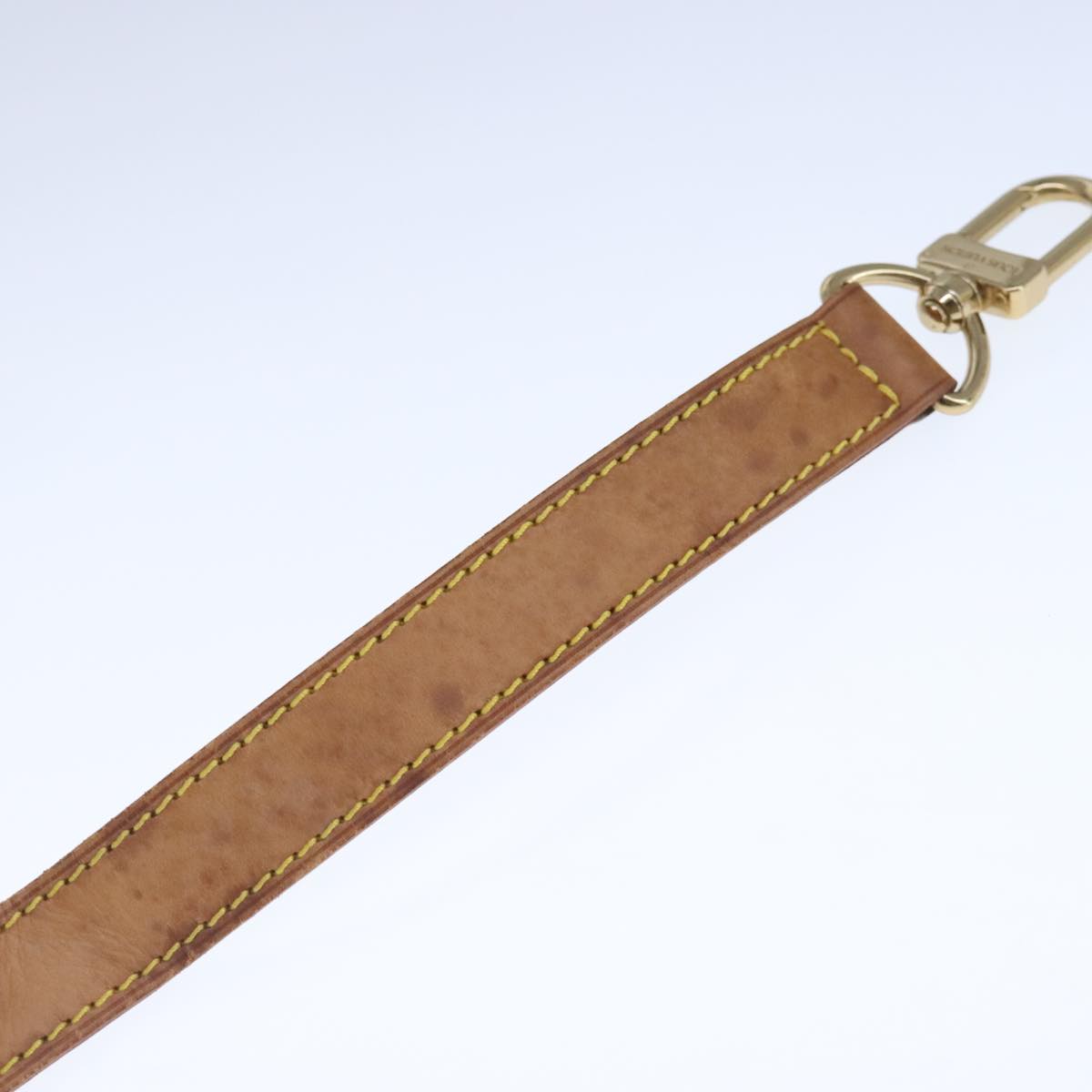 LOUIS VUITTON Adjustable Shoulder Strap Leather 35.4""-42.5"" Beige Auth 100546